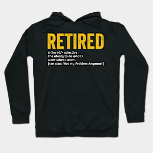 Funny Retired Definition co-worker Retirement Gag Hoodie